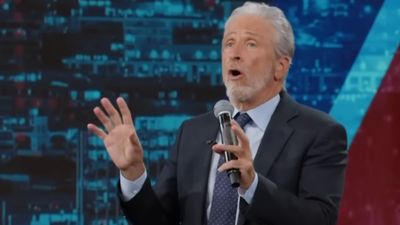 “F**K IT CANDIDATE?” Jon Stewart says calls for him to run for office are a sign of desperation