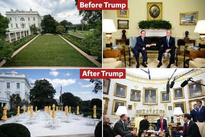 White House endures a year of gold leaf and wrecking balls as Trump plays decorator in chief