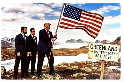 Trump trolls Greenland with AI picture of president planting flag on ‘US territory’