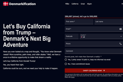 Over 200,000 sign Danish petition to buy California from U.S. and even rename Disneyland