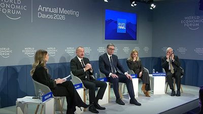 Armenia and Azerbaijan leaders hail peace at Davos as Serbian president warns of US-Europe divorce