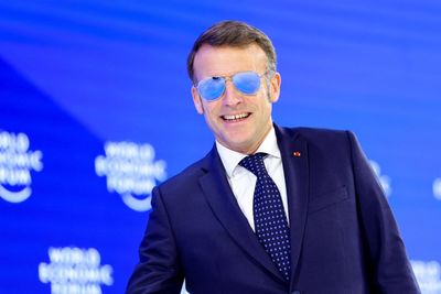 Why is Emmanuel Macron wearing sunglasses?