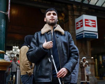 ‘It was a very lucky escape’: blind man who fell on to tracks calls for rail travel improvements
