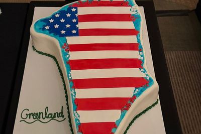 Greenland American Flag cake served at Kennedy Center event with Republicans pushing for a Trump third term