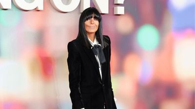 Claudia Winkleman completes her tailored look with this one cosy accessory for a chic, French-inspired finish