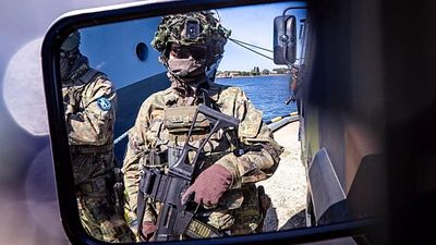 Germany's military prepares test information leaflet drop using helium balloons