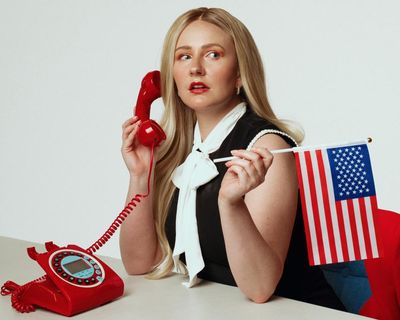 Rotus: Receptionist of the United States review – spiky Maga satire with a seriously funny star