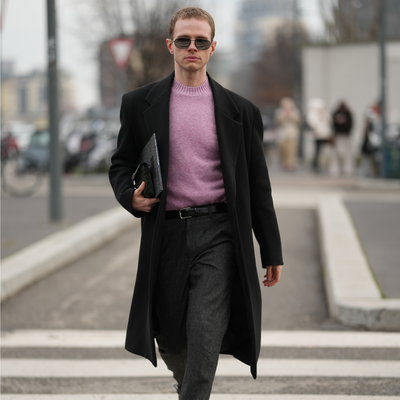 A Pop of Pink Emerged from Men's Fashion Week as The Ultimate January Styling Hack