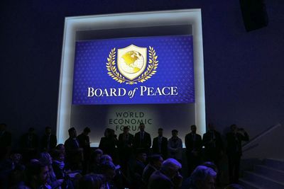 Davos onlookers notice Trump’s ‘board of peace’ logo resembles UN emblem