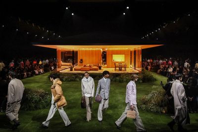 The trends at Paris Fashion Week are statement coats, even bigger shoulders and sharp tailoring