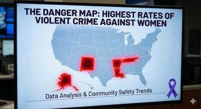 The Danger Map: 5 States with the Highest Rates of Violent Crime Against Women