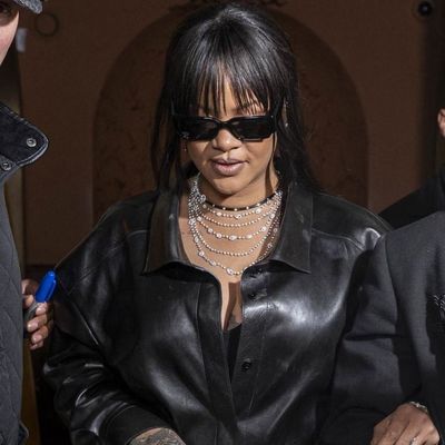 Rihanna Puts Her Spin on Parisian It Girl Fashion in Custom Leather Givenchy