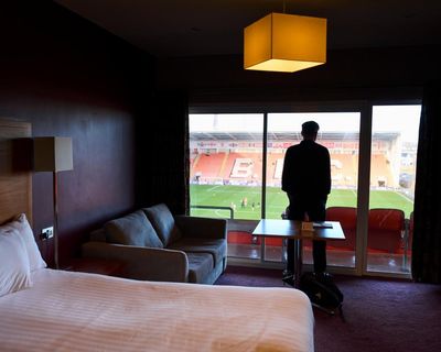 Soap, wifi, but no football: a room without a view at Blackpool’s stadium hotel