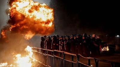 Clashes erupt during anti-government protest in Albanian capital Tirana
