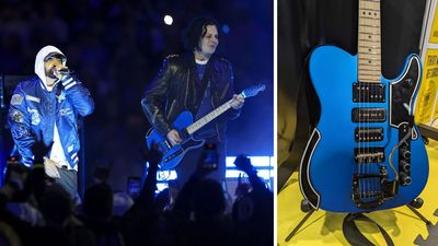 “We didn't have enough time to do a proper powder coating on the hardware...” Up-close with Jack White’s NFL halftime show Triplecaster – built just days before his surprise gig with Eminem