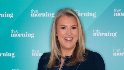 A jumpsuit is a complete outfit with minimal styling and Sara Davies’ contrast stitch piece is one of the best of the season