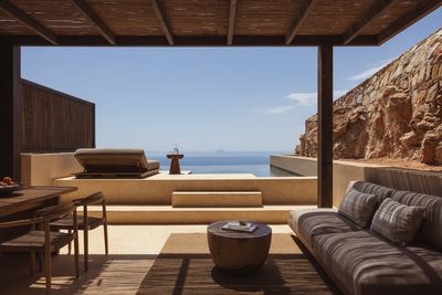 This cliffside resort in Folegandros perfectly blends serenity and style