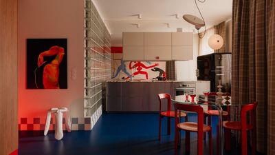 Inspired by Dance, This Tiny Warsaw Apartment Embraces Rhythm With Bauhaus Colors and Lively Materials