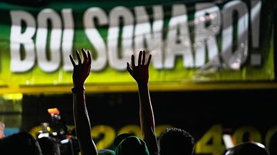 Video shows moment lighting strikes Bolsonaro supporters in Brazil