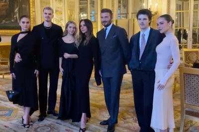 Beckham family join Victoria to celebrate French fashion honour in first public appearance after Brooklyn row