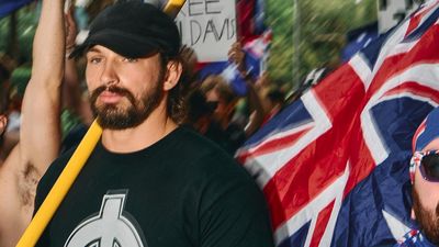 White nationalist held over anti-Jewish 'heil' speech