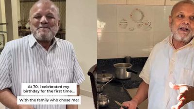 Married at 15, worked all his life, never cut a cake… what happened on his 70th birthday will break your heart