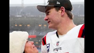 Mics Caught Sweet Message From Drake Maye’s Wife After QB Secured Super Bowl Berth