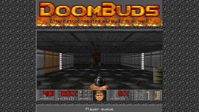 DoomBuds ports the 1993 FPS classic to open-source earbuds by streaming JPGs at 18fps — runs on 300MHz CPU with less than 1MB of RAM