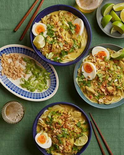 Slurp the blues away: Ravinder Bhogal’s recipes for winter noodle soup-stews