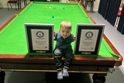 Two-year-old snooker sensation breaks two Guinness World Records