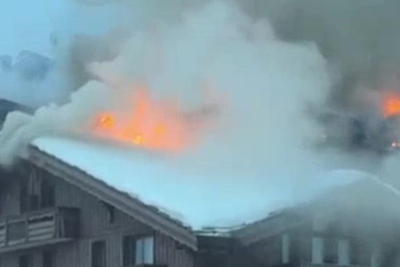 Huge blaze rips through luxury five-star hotel at France’s Courchevel ski resort