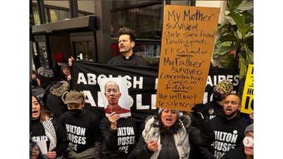 NYC Protests: Dozens Arrested As Activists Seize Hilton Lobby In Anti-ICE Strike