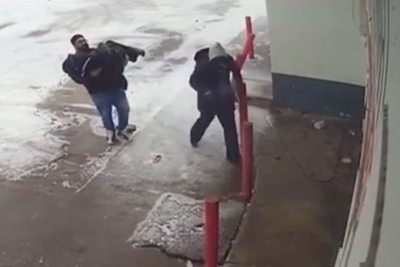 Freezing homeless woman ‘stiff as a rock’ saved by convenience store manager as snow storm hits Texas