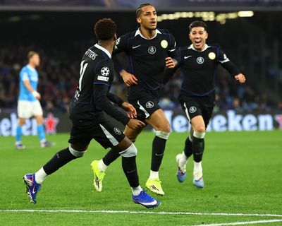 João Pedro’s double dumps out Napoli as Chelsea make last 16 with late win