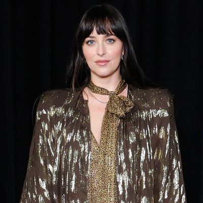 Dakota Johnson Ends Her 12-Year Haute Couture Week Hiatus in a Pants-Free Valentino Outfit