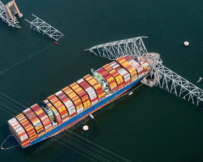 Baltimore bridge collapse: crew members from ship still held by US two years on
