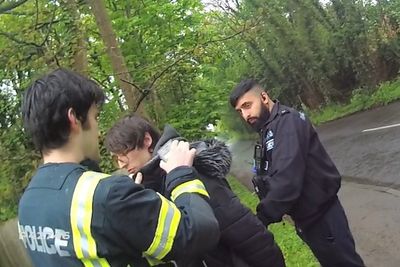 Moment police snare Neo-Nazi bomb maker who fantasised about ‘turning Muslims into mincemeat’