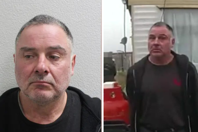 Moment lorry driver running secret gun factory from caravan arrested in armed police raid