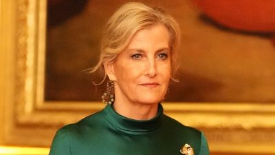 Is teal the new must-wear colour? Duchess Sophie just made a strong case with her satin dress at royal premiere