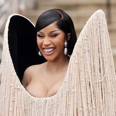 Take Cardi B's New Feathery Bangs as Your Sign to Grab the Scissors