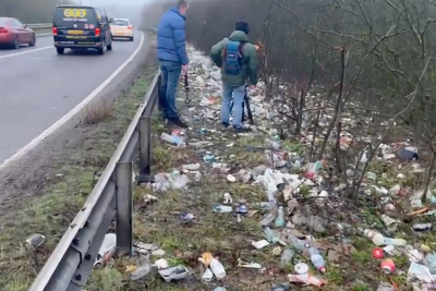 Britain’s ‘most repulsive road’ named as verge swamped by sea of rubbish