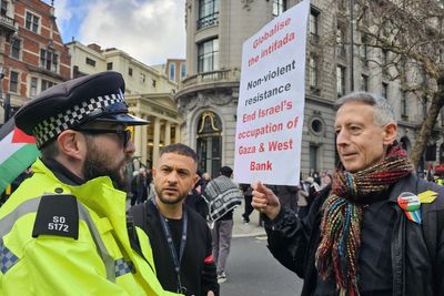 Peter Tatchell arrested at London Palestine march over ‘intifada’ placard