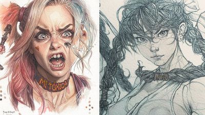Lara Croft and Harley Quinn get reimagined as fine art