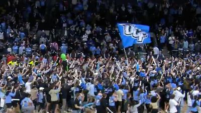 UCF Students Storm Court Twice Due to Late Foul Call in Upset of Texas Tech