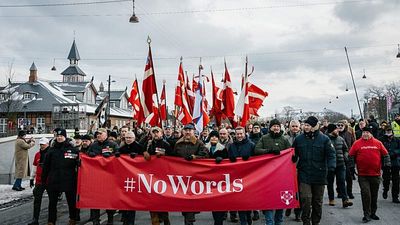 'No words': Danish war veterans hold silent march in Copenhagen to protest against Trump's remarks