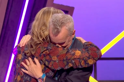 Comedian Frank Skinner breaks down in tears during surprise reunion minutes into TV appearance