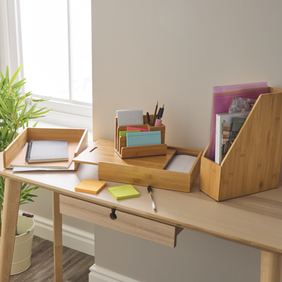 Aldi’s new bamboo desk storage will boost your productivity and make your home office more efficient –snap it all up for under £5