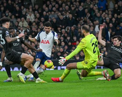 Familiar tale of two halves haunts Manchester City as Spurs find belated resolve