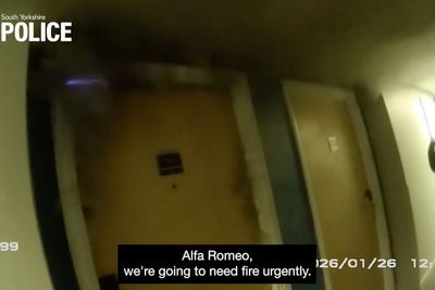 Hotel room engulfed in flames as video shows officers risking lives to save guests