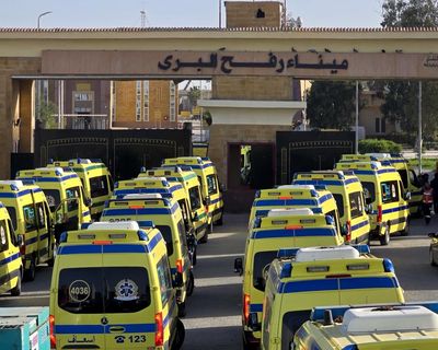 First medical evacuee leaves Gaza as Rafah crossing reopens for handful of Palestinians – as it happened